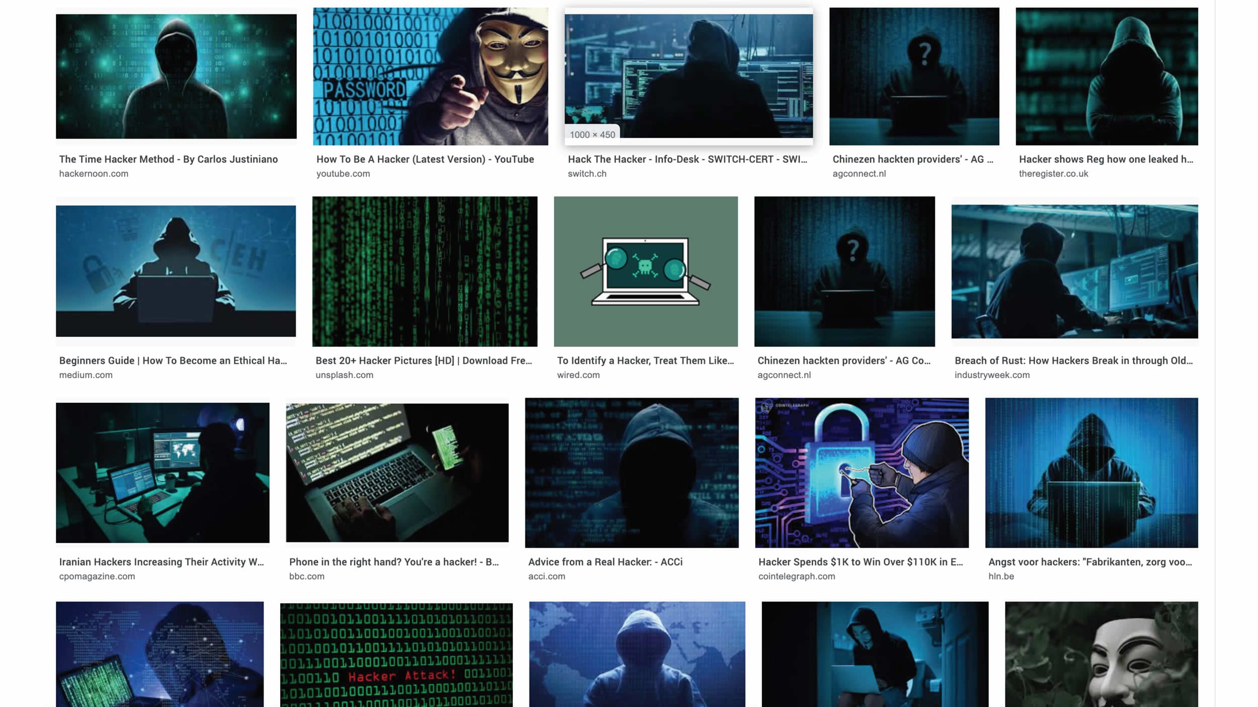 Zoek op “Hacker”